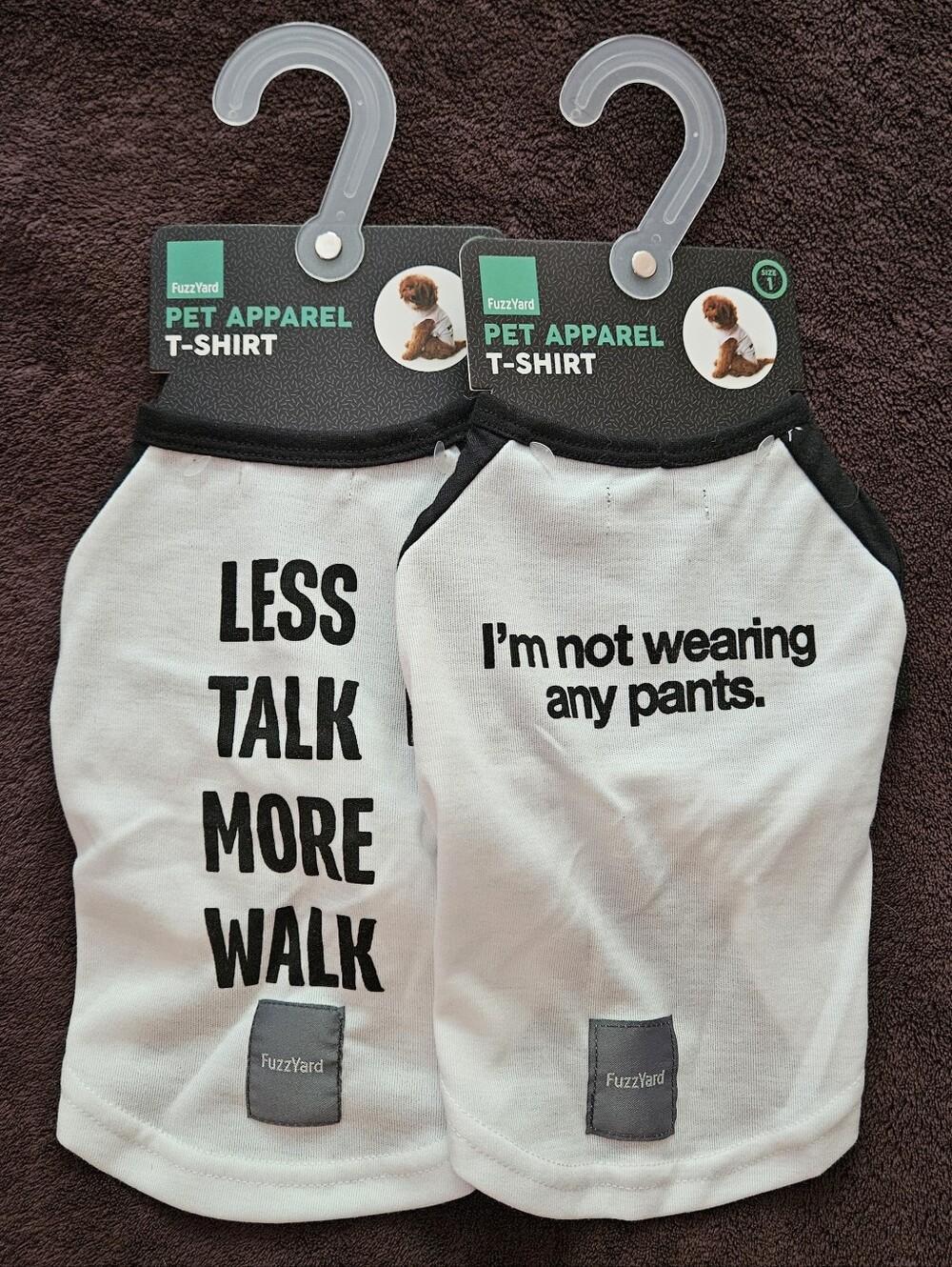 Fuzzyard Pet Apparel 2 T-Shirts Size 1 - NWT